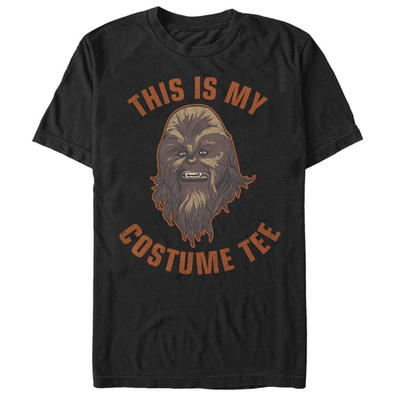 Men's Star Wars Halloween This is My Chewie Costume Graphic Tee Black Large
