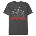 thumbnail image 1 of Men's Star Wars Halloween Vader Skeletons Graphic Tee Charcoal 3X Large, 1 of 5