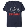 thumbnail image 1 of Men's Star Wars Halloween Vader Skeletons Graphic Tee Navy Blue Small, 1 of 5