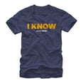 thumbnail image 1 of Men's Star Wars Han Solo I Know  Graphic Tee Navy Blue Heather X Large, 1 of 3