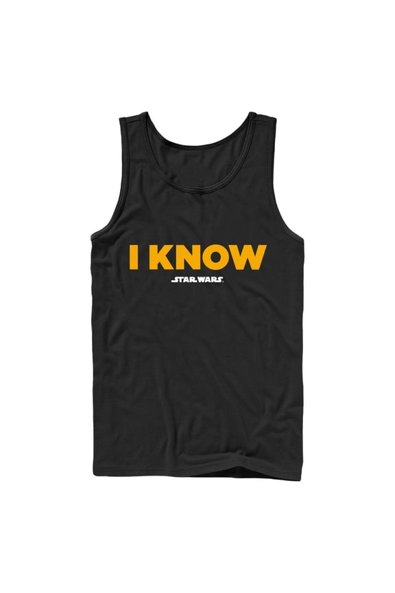 Men's Star Wars Han Solo I Know Tank Top Black Small
