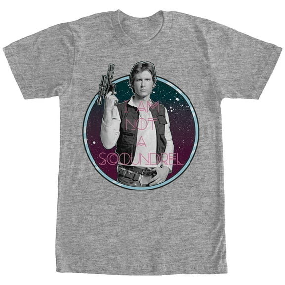 Men's Star Wars Han Solo Not a Scoundrel  Graphic Tee Athletic Heather Medium