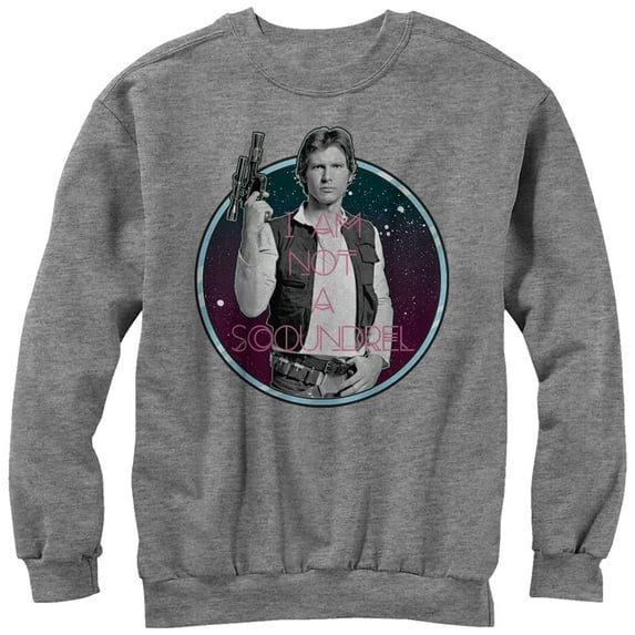 Men's Star Wars Han Solo Not a Scoundrel Sweatshirt Athletic Heather Medium
