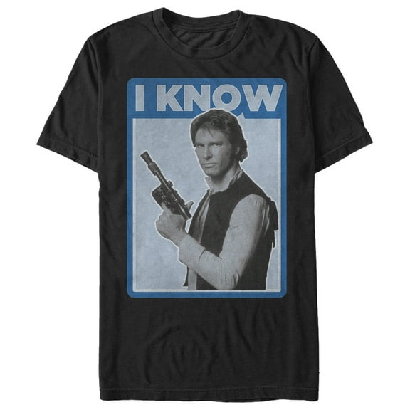 Men's Star Wars Han Solo Quote I Know  Graphic Tee Black Large