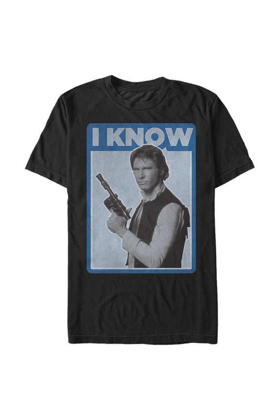 Men's Star Wars Han Solo Quote I Know  Graphic Tee Black Large