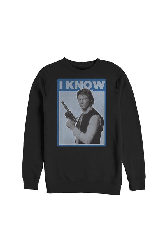 Men's Star Wars Han Solo Quote I Know Sweatshirt Black Large
