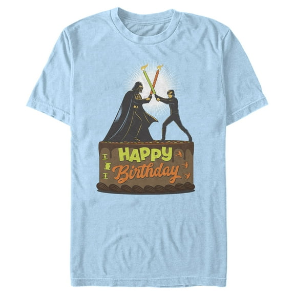 Men's Star Wars Happy Birthday Duel Cake Graphic T-Shirt