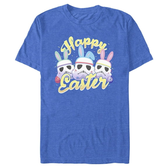 Men's Star Wars Happy Easter Stormtroopers  Graphic Tee Royal Blue Heather Small