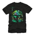 thumbnail image 1 of Men's Star Wars Hawaiian Print Boba Fett Helmet  Graphic Tee Black X Large, 1 of 4