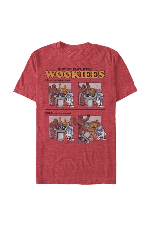 Men's Star Wars How You Play with Wookiees Graphic Tee Red Heather 2X Large