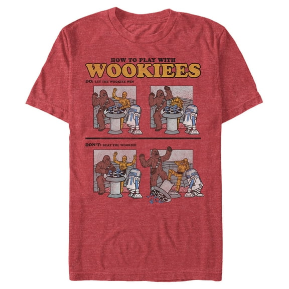Men's Star Wars How You Play with Wookiees Graphic Tee Red Heather 3X Large