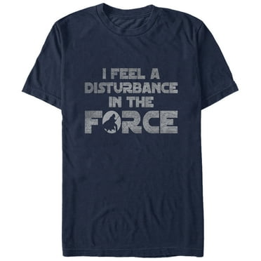 Men's Star Wars I Feel a Disturbance in the Force  Graphic Tee Navy Blue Large