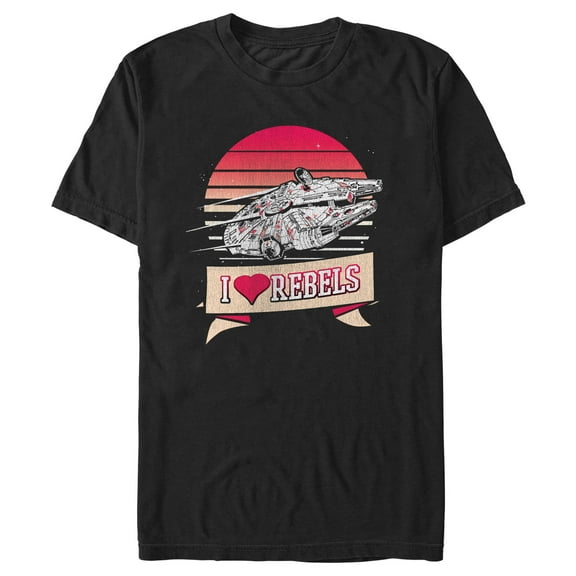 Men's Star Wars I Heart Rebels Graphic Tee Black 3X Large