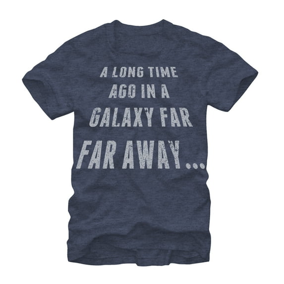 Men's Star Wars In a Galaxy Far Far Away Graphic Tee Navy Heather Medium