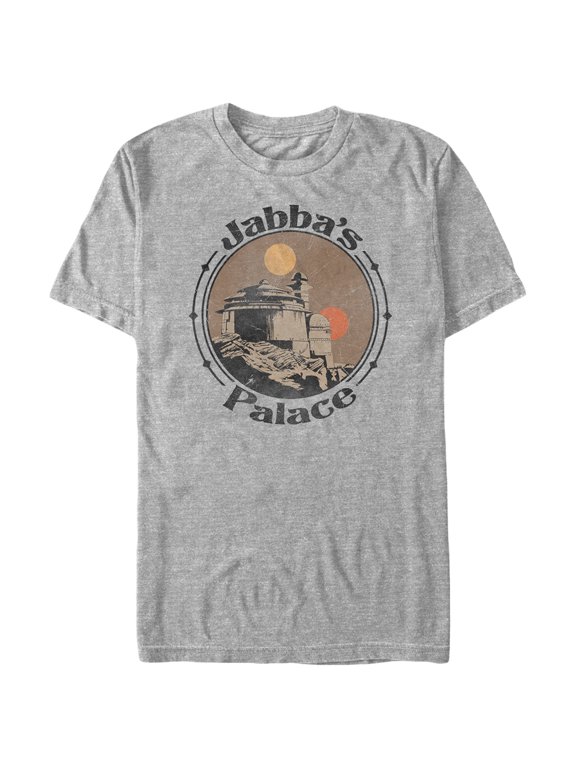 Men's Star Wars Jabba the Hutt's Palace Tatooine Graphic Tee Athletic Heather X Large