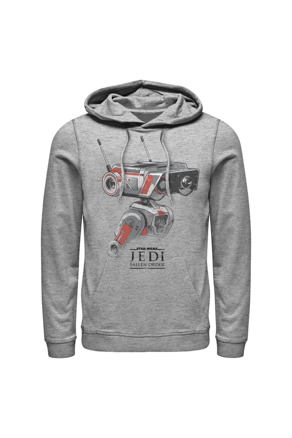 Men's Star Wars Jedi: Fallen Order BD-1 Grunge Pull Over Hoodie Athletic Heather 3X Large