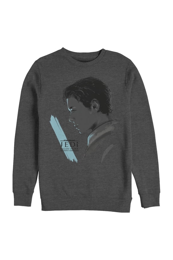 Men's Star Wars Jedi: Fallen Order Cal Kestis Lightsaber  Sweatshirt Charcoal Heather Small