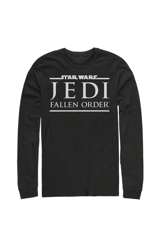 Men's Star Wars Jedi: Fallen Order Classic Logo Long Sleeve Shirt Black Medium
