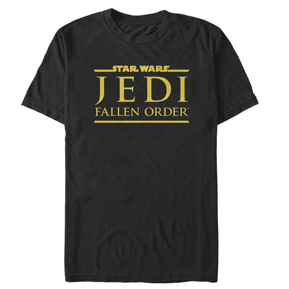 Men's Star Wars Jedi: Fallen Order Golden Logo Graphic Tee Black 2X Large