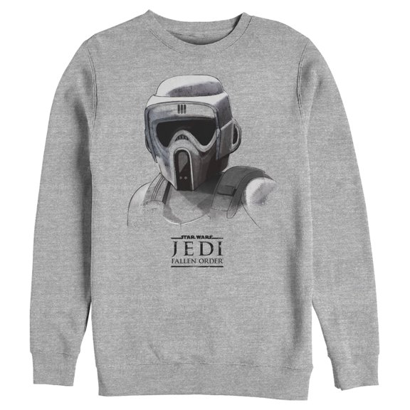 Men's Star Wars Jedi: Fallen Order Grayscale Scout Trooper Sweatshirt Athletic Heather Large