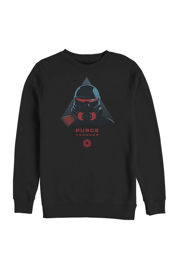 Men's Star Wars Jedi: Fallen Order Purge Trooper Portrait Sweatshirt Black 3X Large