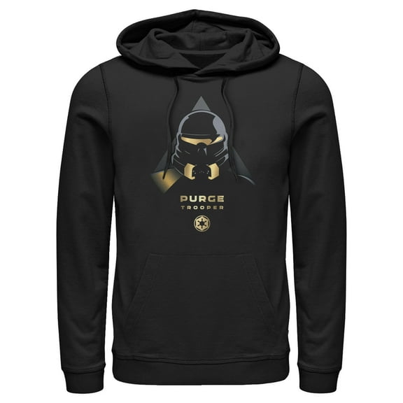 Men's Star Wars Jedi: Fallen Order Purge Trooper Symbol Pull Over Hoodie Black Small