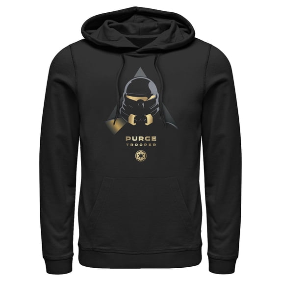 Men's Star Wars Jedi: Fallen Order Purge Trooper Symbol Pull Over Hoodie Black Small