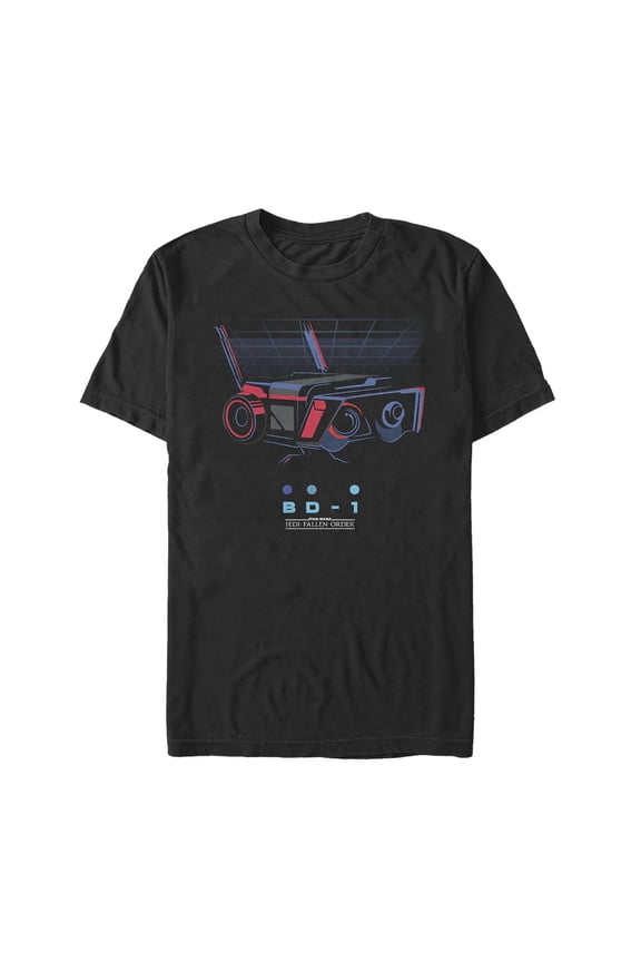 Men's Star Wars Jedi: Fallen Order Retro BD-1 Droid  Graphic Tee Black Small