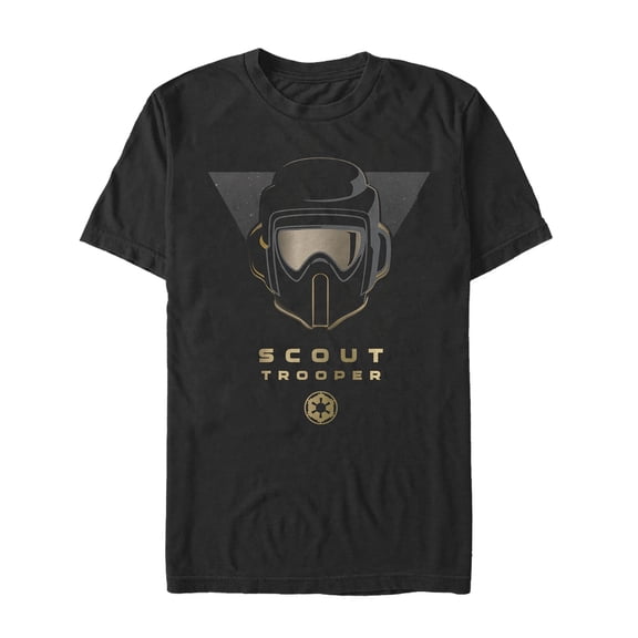 Men's Star Wars Jedi: Fallen Order Scout Trooper Helmet Graphic Tee Black 5X Large