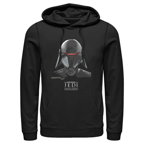 Men's Star Wars Jedi: Fallen Order Second Sister Mask Pull Over Hoodie Black Small