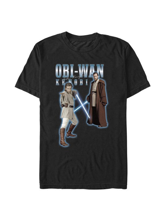 Men's Star Wars Jedi Knight Obi-Wan Kenobi Graphic Tee Black 2X Large