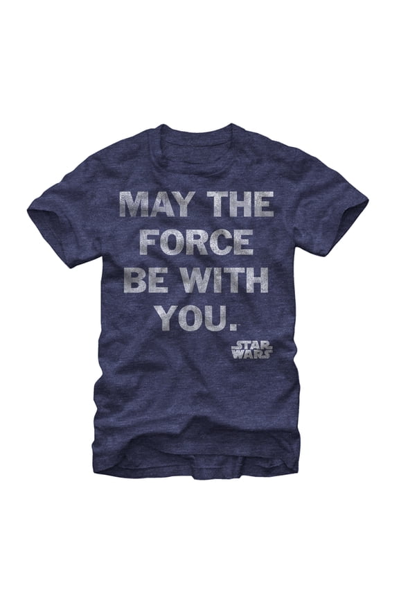 Men's Star Wars Jedi Phrase Graphic Tee Navy Heather Large