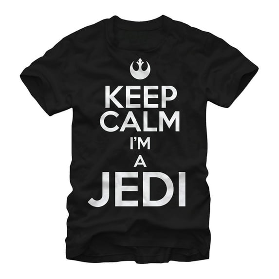 Men's Star Wars Keep Calm I'm a Jedi Graphic Tee Black Medium