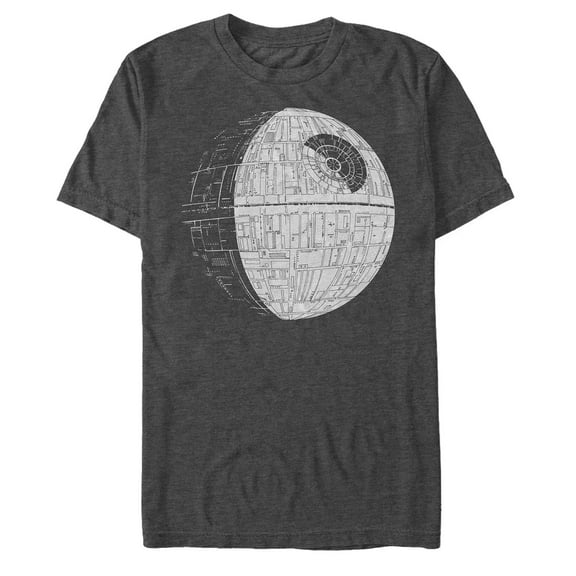 Men's Star Wars Light Side of the Death Star  Graphic Tee Charcoal Heather X Large
