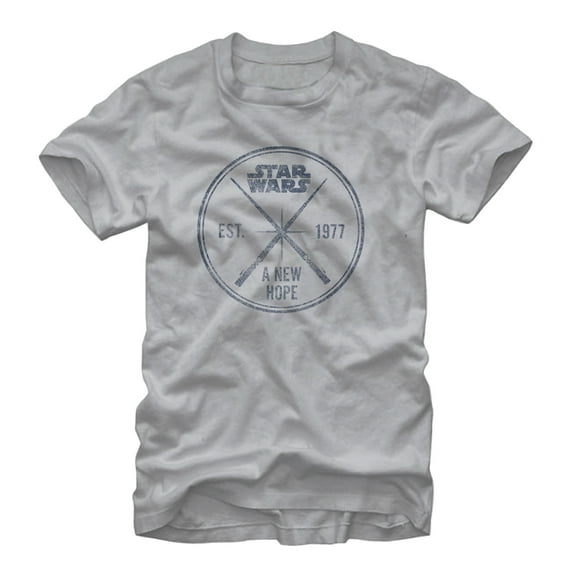 Men's Star Wars Lightsabers  Graphic Tee Silver Large
