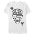 thumbnail image 1 of Men's Star Wars Line Art Spaceships Graphic Tee White Medium, 1 of 4