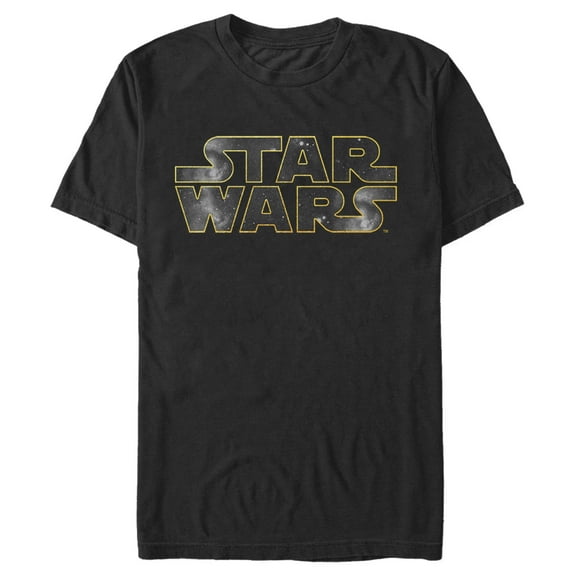 Men's Star Wars Logo Hole  Graphic Tee Black Medium