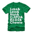 thumbnail image 1 of Men's Star Wars Luke and Leia  Graphic Tee Kelly X Large, 1 of 4