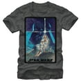 thumbnail image 1 of Men's Star Wars Luke and Leia Lightsaber Graphic Tee Charcoal Heather 2X Large, 1 of 4