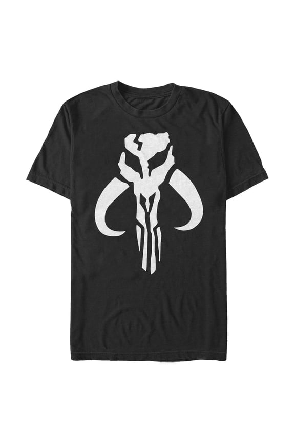 Men's Star Wars Mandalorian Skull Logo Graphic Tee Black X Large