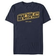 thumbnail image 1 of Men's Star Wars May the 4th Be With You 2020 Banner  Graphic Tee Navy Blue Large, 1 of 4