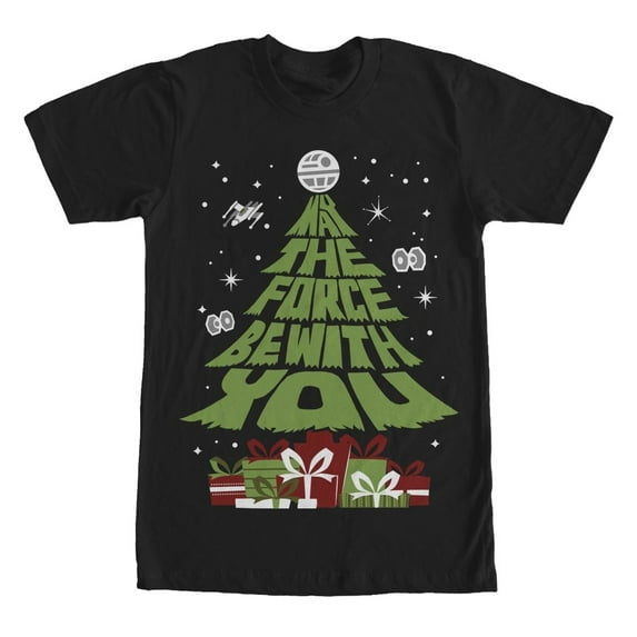 Men's Star Wars May the Christmas Gifts Be With You Graphic Tee Black Large