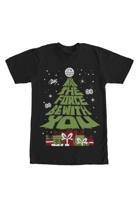 Men's Star Wars May the Christmas Gifts Be With You Graphic Tee Black X Large