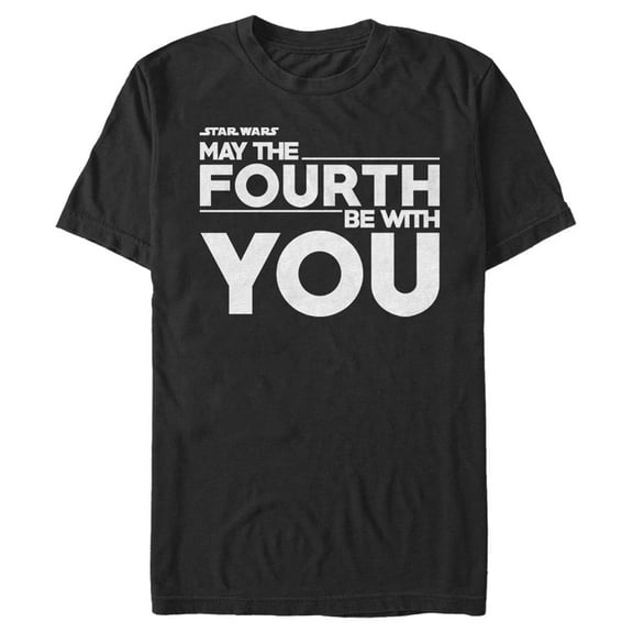 Men's Star Wars May the Fourth Be With You Bold  Graphic Tee Black Large