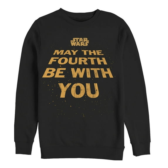 Men's Star Wars May the Fourth Opening Crawl Sweatshirt Black 2X Large