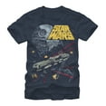 thumbnail image 1 of Men's Star Wars Millennium Falcon Battle Graphic Tee Navy Blue Large, 1 of 4