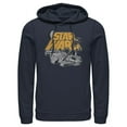 thumbnail image 1 of Men's Star Wars Millennium Falcon Heated Chase Pull Over Hoodie Navy Blue Small, 1 of 4