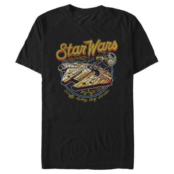 Men's Star Wars Millennium Falcon Herder Graphic Tee Black Large