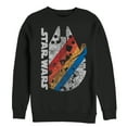 thumbnail image 1 of Men's Star Wars Millennium Falcon Rainbow  Sweatshirt Black Small, 1 of 3