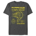 thumbnail image 1 of Men's Star Wars Millennium Falcon Schematics  Graphic Tee Charcoal Medium, 1 of 4